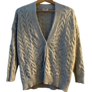 Kinross Cablemock Cashmere Cardigan Sweater